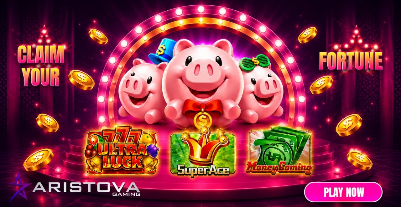 Aristova Gaming fortune collection featuring Ultra Luck, Super Ace and Money Coming themes